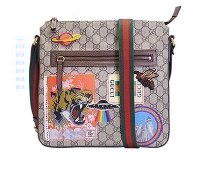 Courier GG Messenger, &pound;600, Handbags, Beige, Canvas, Front view